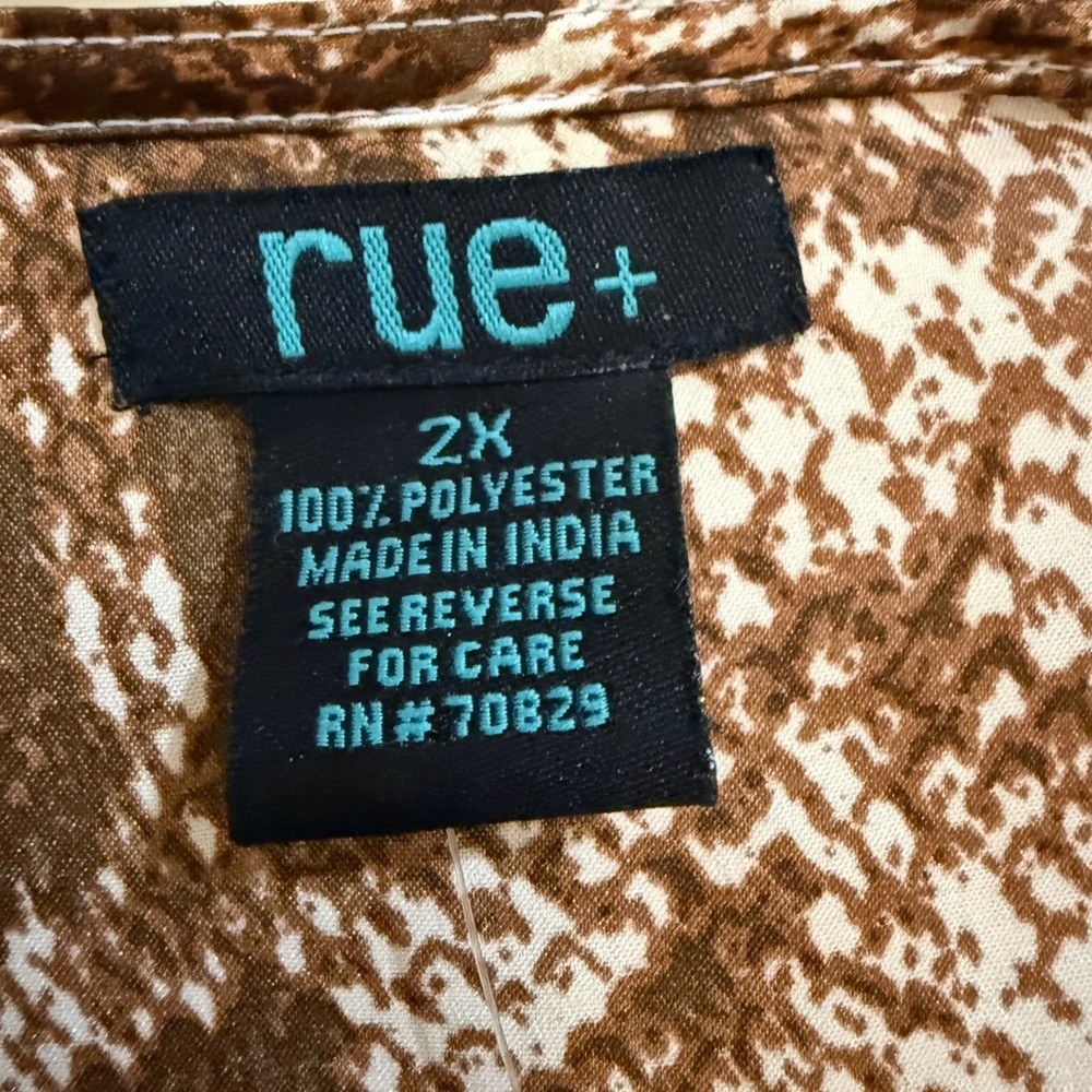 Brown Snake Print Tie-Front Top - Picture 3 of 3